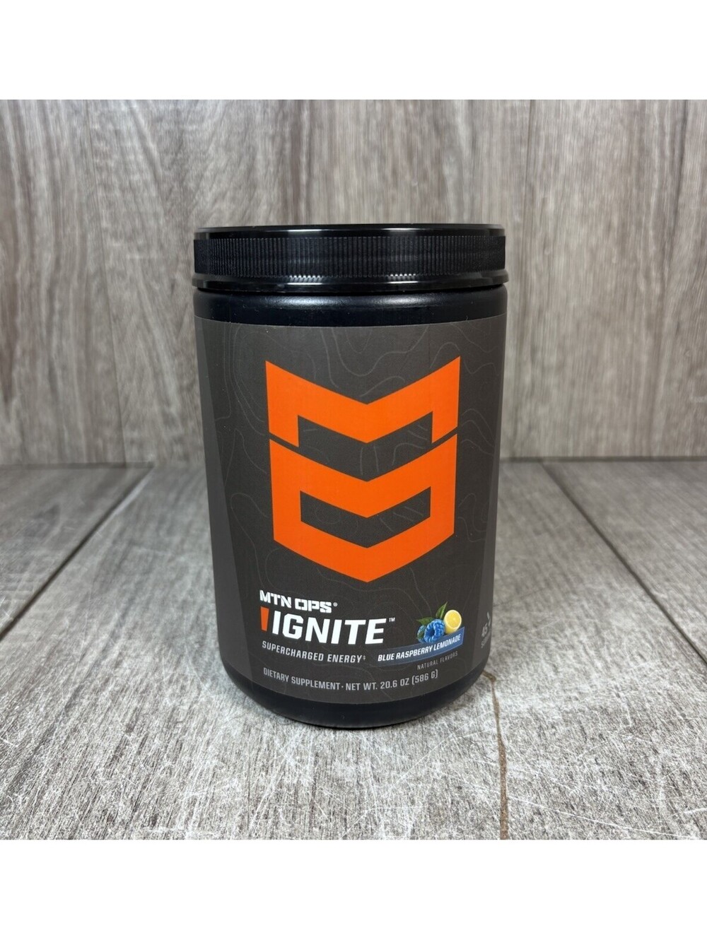 MTN OPS 1104630145 Ignite Blue Raspberry Lemonade Energy Drink Mix 45 Servings